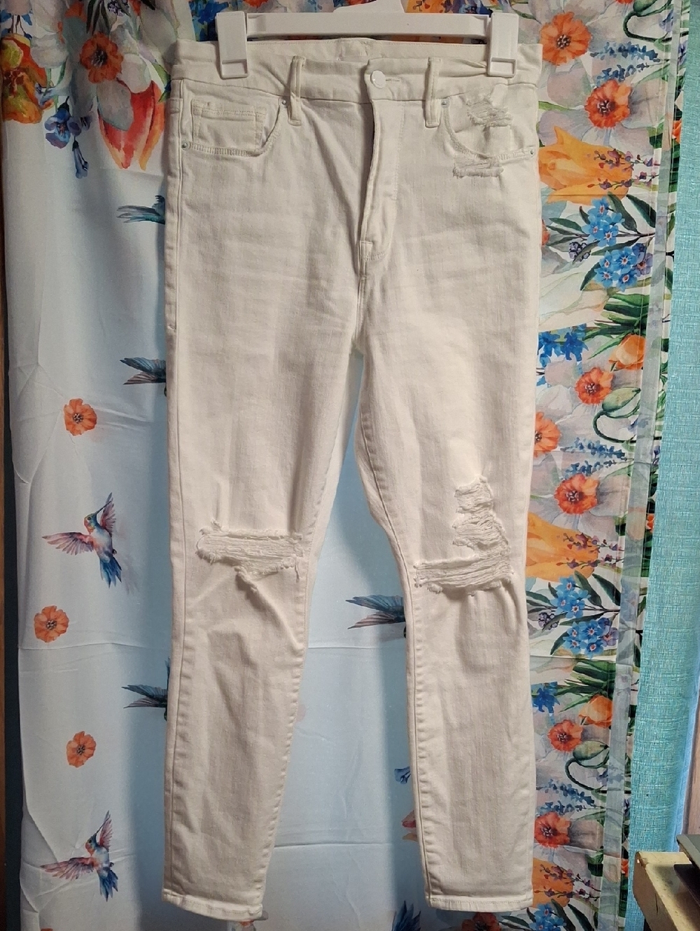 Good American White Skinny Jeans Size 28